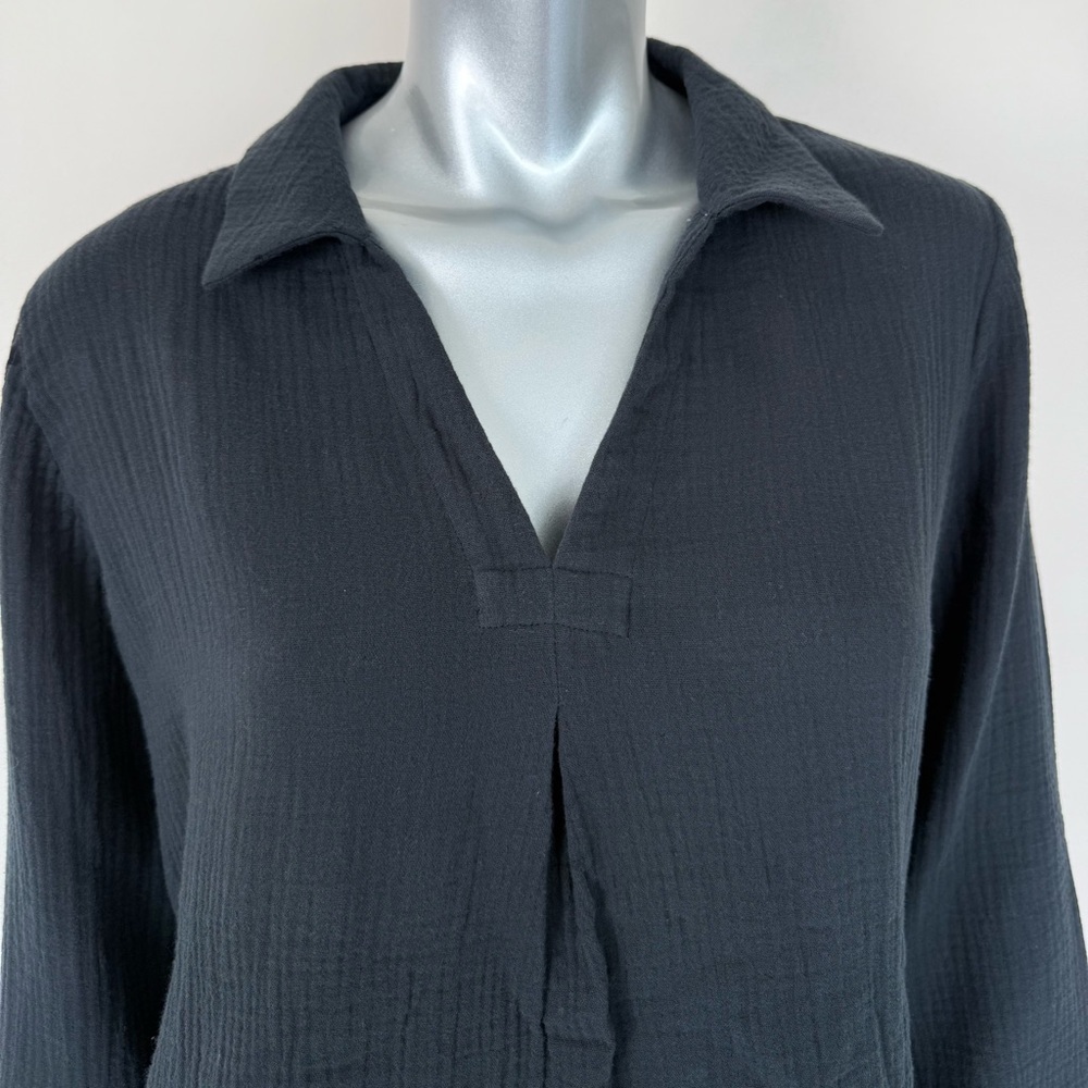 Soft Surroundings women black blouse size L - Picture 2 of 7